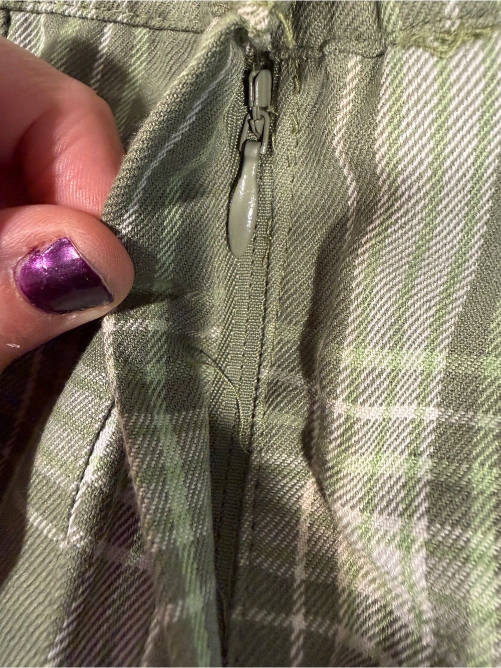 Aerie Green Plaid Pleated Mini Skirt NWT Women’s XL Preppy Cottagecore - Picture 9 of 12